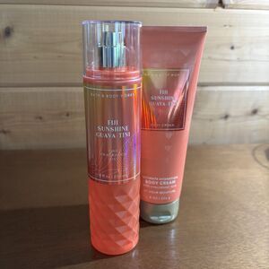 Bath & Body Works Fiji Sunshine Guava-Tini Set Fragrance Mist + Body Cream NEW!